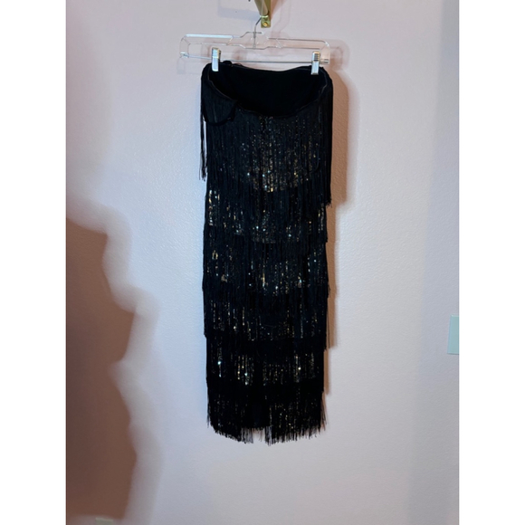 Women Dress the Population Dress Black Silver S - Picture 7 of 7